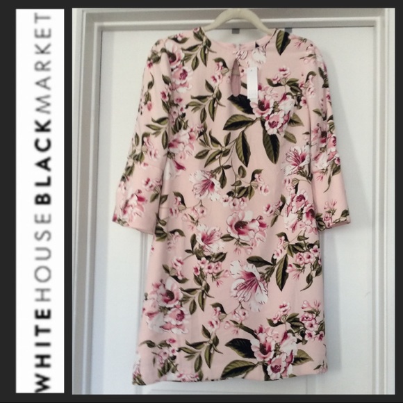 🔥SALE🔥NWOT WHBM Petal-Sleeve Shift Dress - Picture 4 of 11